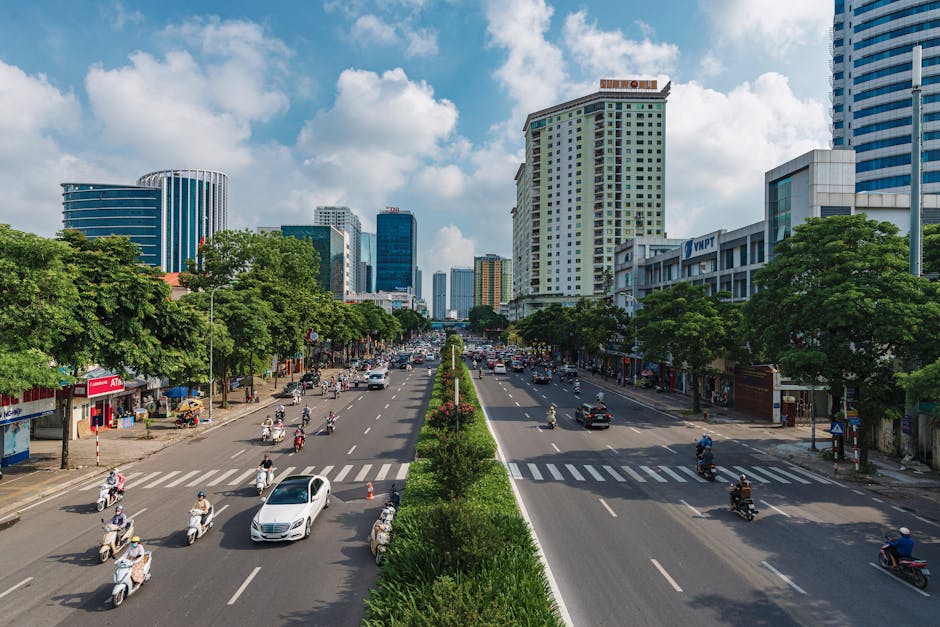 Kentsel sokak görünümünü kaydeden drone kameraları