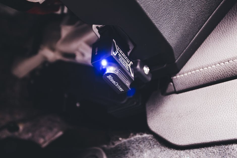 Araç üzerinde Bluetooth beacon kurulumu gösteren görsel