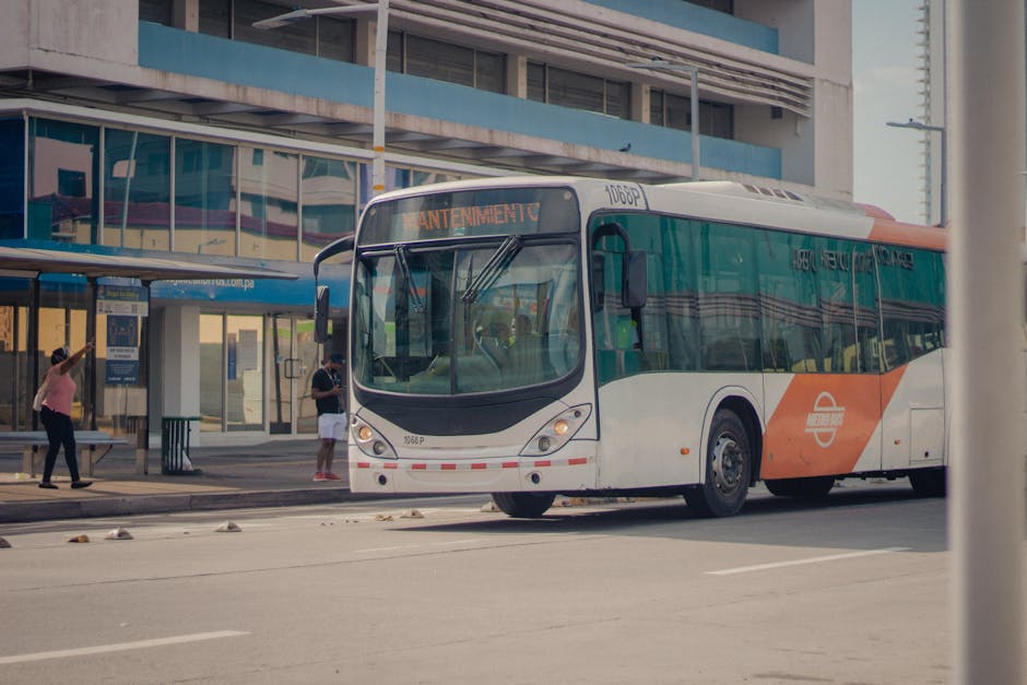 Durakta yolcuların binmek için beklemesi ve otobüse biniş anı